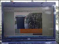 A computer showing the rubbish diet blog 