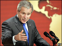 O presidente americano George W. Bush