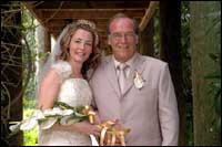 Bride with her father on her wedding day