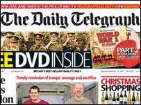 برطانوی اخبار دی ڈیلی ٹیلیگراف کے عکس