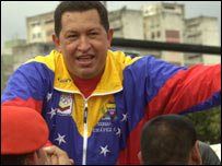O presidente Hugo Chávez