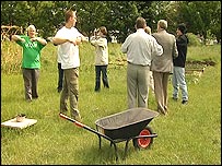 Warming up at the green gym in Bedford