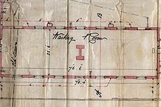 Detail from a plan of Hull's emigrant waiting room