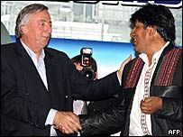Néstor Kirchner e Evo Morales