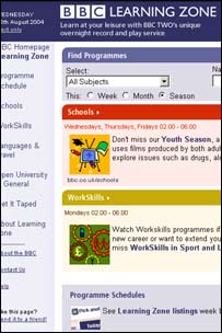 Một góc tranh WEB của Learning Zone