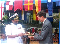 US ambassador Robert O' Blake offering assistance to SL Navy