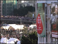 چادرهای تظاهرکنندگان