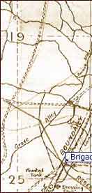 New Zealand Memorial, Guedecourt - map of the battleground at the time of the Somme