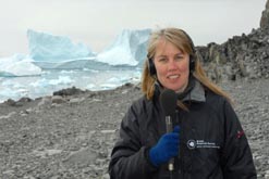 Presenter Gabrielle Walker in Antarctica