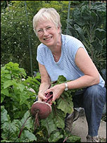 Getting stuck in on her plot