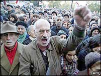 Обурені прихильники грузинської опозиції