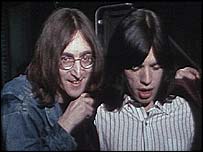 John Lennon and Mick Jagger