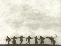 نمای پایانی فیلم "مهر هفتم"