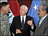 موفق الربیعی، رابرت گیتس، دیوید پتریوس