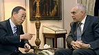 Ban Ki-moon dan Mohammed Kamel Amr