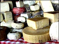 A selection of cheeses