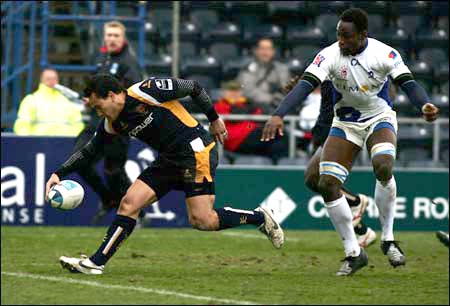 Rico Gear try, Worcester Warriors v Montpellier
