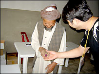 Afganistan'da bir seçmen