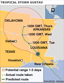 Bản đồ đường đi của bão