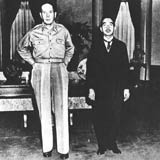 Douglas Macarthur, left, and Emperor Hirohito