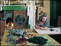 Woman mat maker. Copyright Beamish Open Air Museum