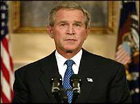 O presidente George W.  Bush