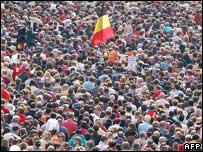 Protesto em Bruxelas