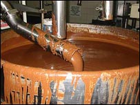 Vat of chocolate