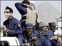 پليس افغانستان در حال گشت زنی در قندهار