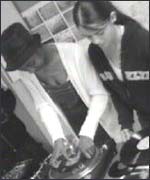 Angela with young DJs 