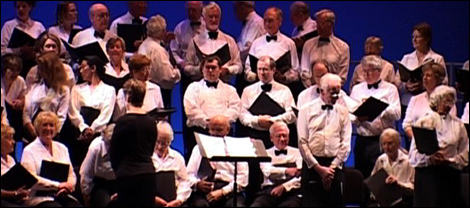 Festival Choir performing the anthems