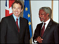 Tony Blair e Kofi Annan