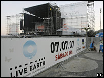 Palco montado no Rio de Janeiro