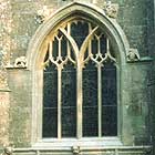 One of the many stained glass windows of St Mary Magdalene church.