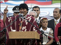 Presidente boliviano, Evo Morales