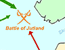 The Fleets' movements at the Battle of Jutland, May 1916