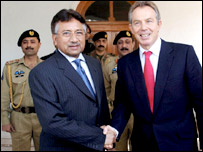 Pervez Musharraf e Tony Blair