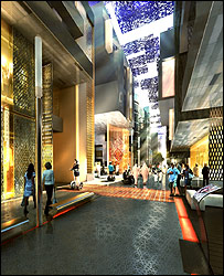 Ruas foram projetadas para estimular caminhadas (Foto: Foster + Partners)