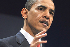 The US president Barack Obama