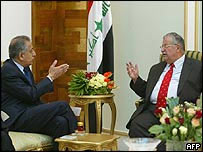 इराक़ में अमरीकी राजदूत और इराक़ के राष्ट्रपति