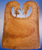 A photo of a whalebone plaque