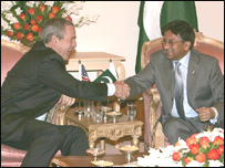 صدر مشرف اور صدر بش