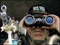 Lính biên phòng ở Bàn môn điếm