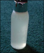 Bottle of flood water