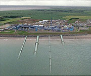 CGI showing pipes laid out to sea to feed gas back to Easington