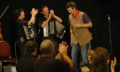 Applause for Rhod's performance