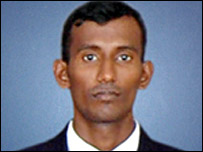 University student Susantha Aruna Bandara