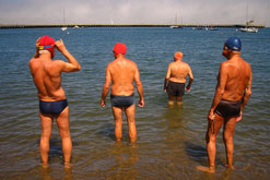 men in swimming trunks courtesy of Ian Ransley at Flickr.com