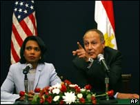 Condoleezza Rice e Ahmed Aboul Gheit 