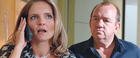 Emma Buckley as Sharon Frazier and Mel Smith as Benny Frazier